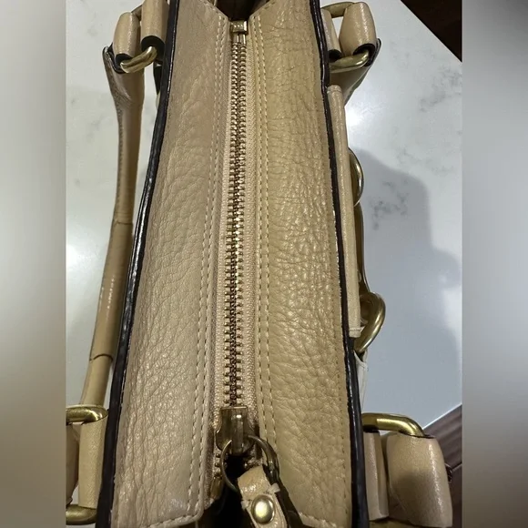 Coach Beige Pebbled Leather Hampton Tote Bag - Picture 16 of 16